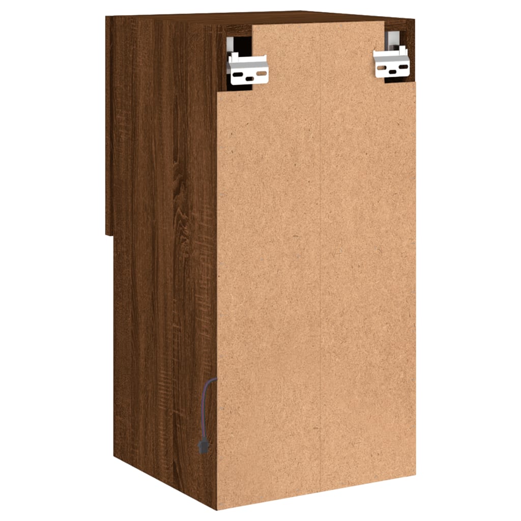 Meuble TV avec lumières LED chêne marron 30,5x30x60 cm - XIOS