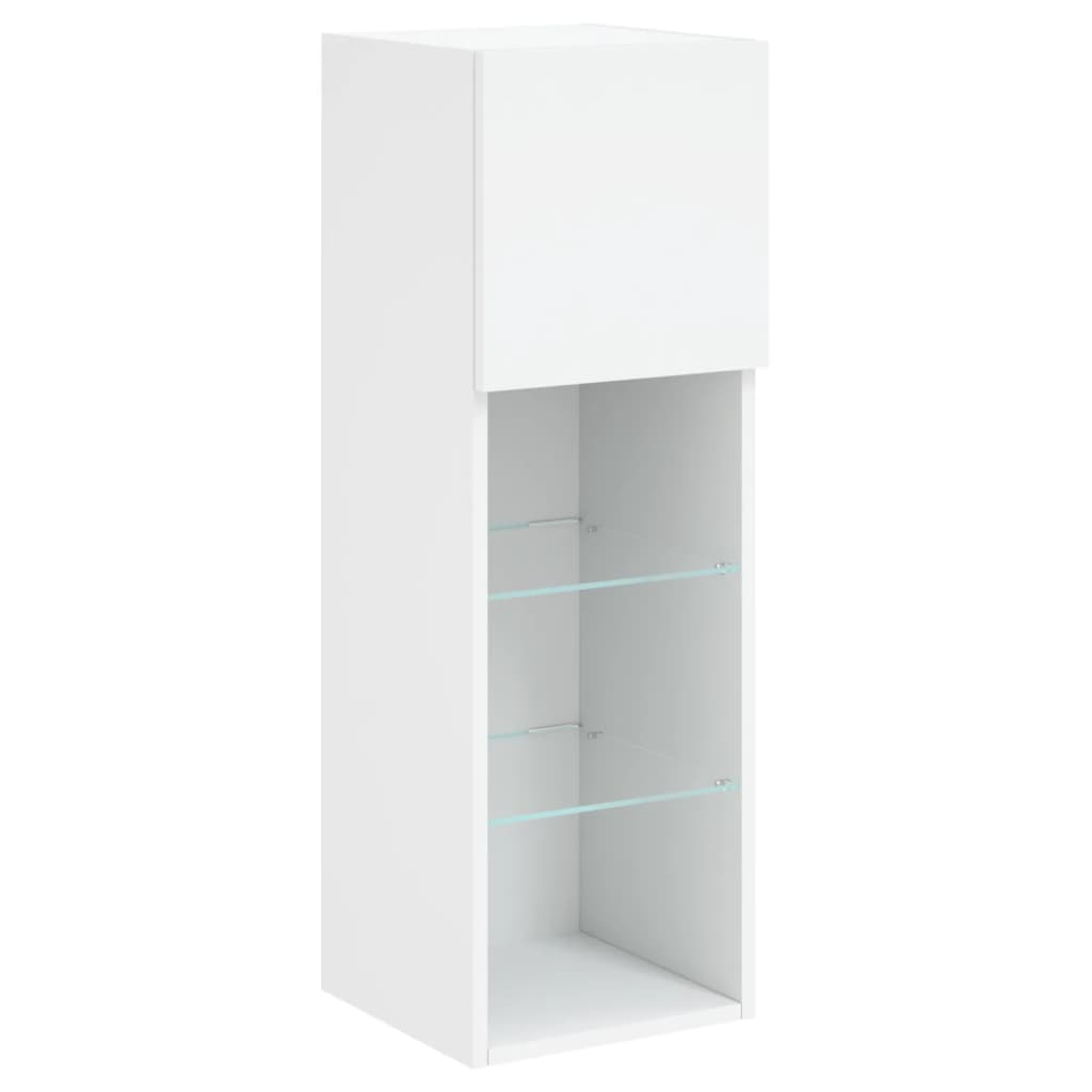 Meuble TV avec lumières LED blanc 30,5x30x90 cm - XIOS