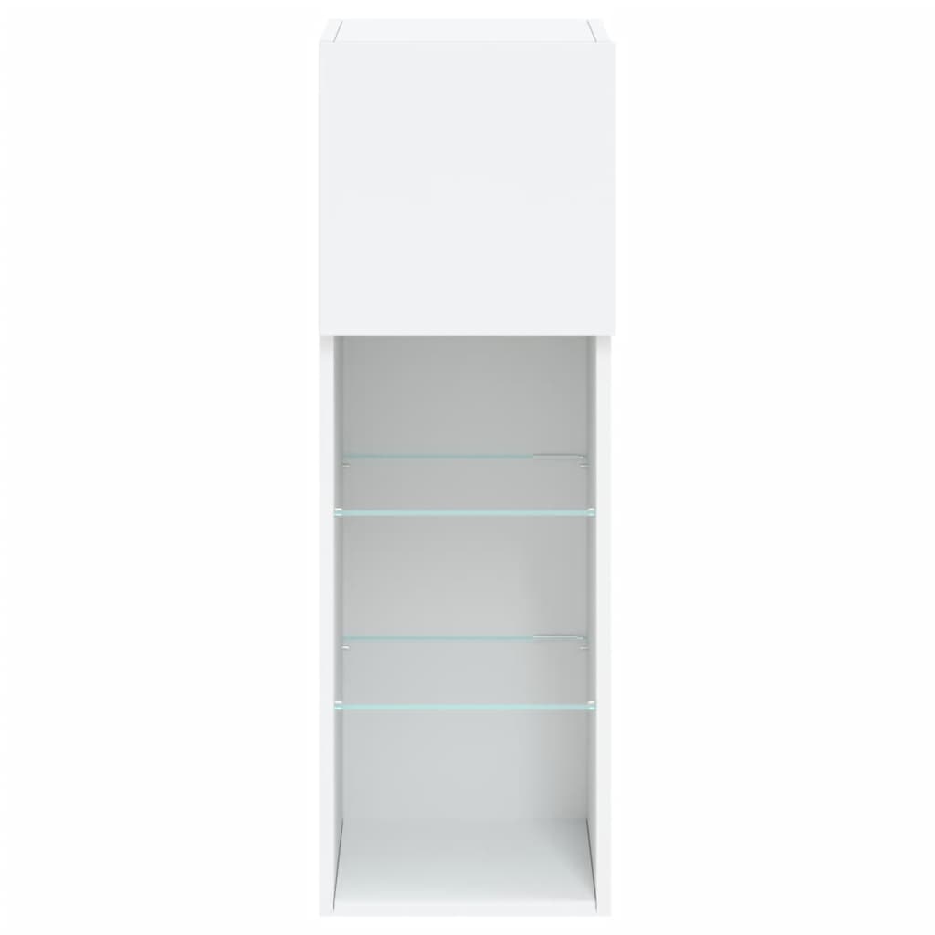 Meuble TV avec lumières LED blanc 30,5x30x90 cm - XIOS