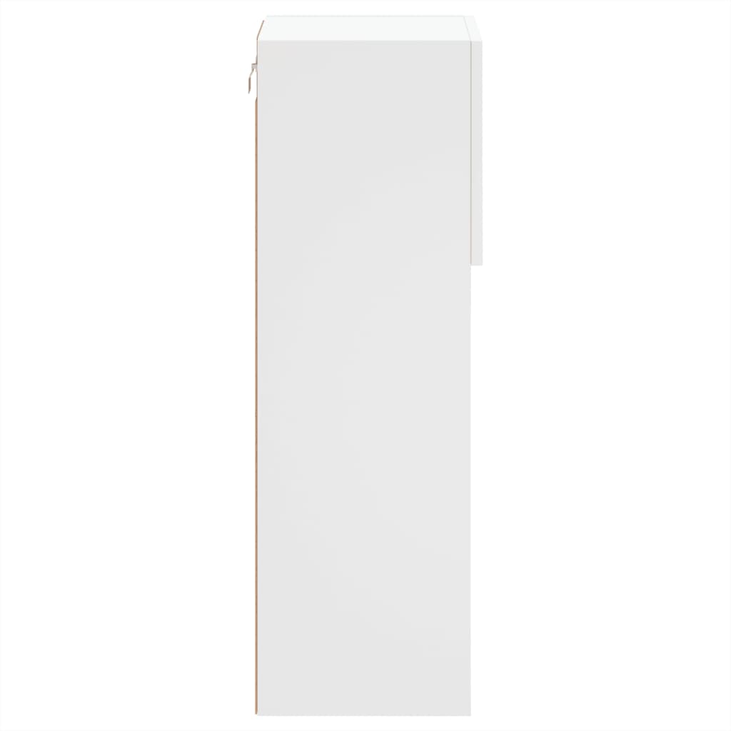 Meubles TV avec lumières LED 2 pcs blanc 30,5x30x90 cm - XIOS