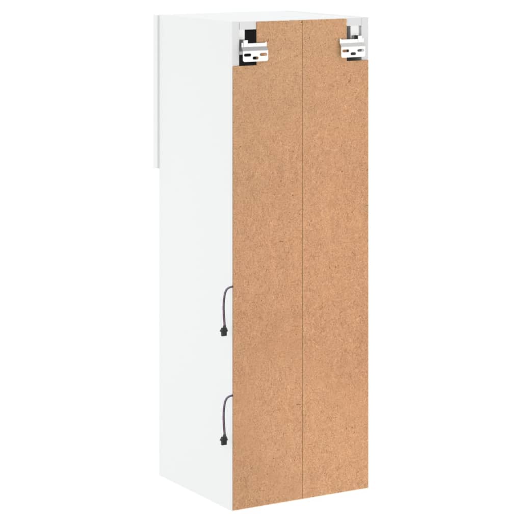 Meubles TV avec lumières LED 2 pcs blanc 30,5x30x90 cm - XIOS