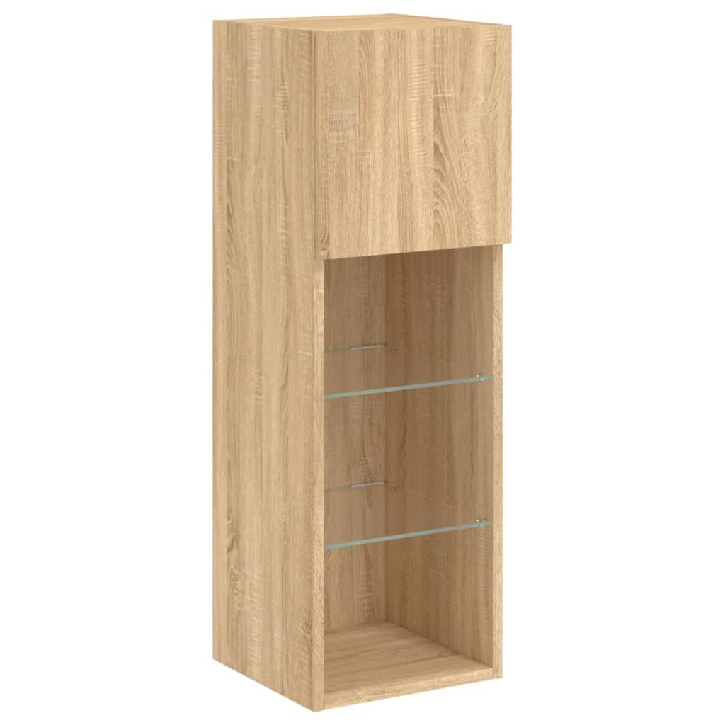 Meuble TV avec lumières LED chêne sonoma 30,5x30x90 cm - XIOS