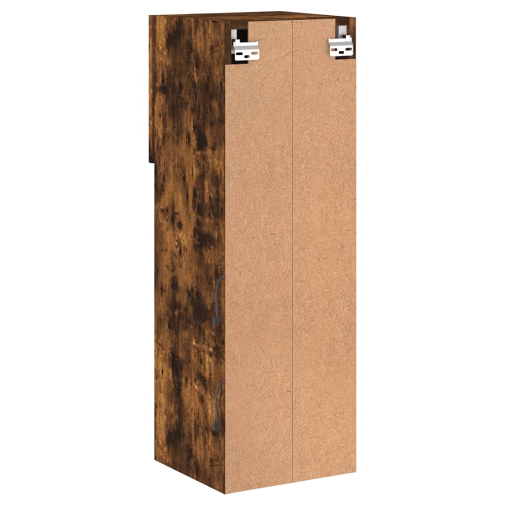 Meubles TV avec lumières LED 2 pcs chêne fumé 30,5x30x90 cm - XIOS