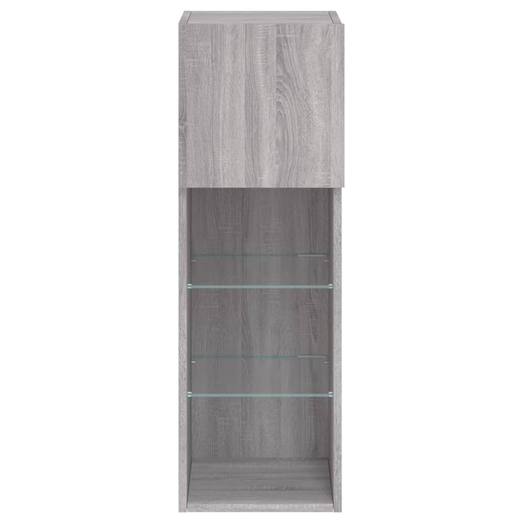 Meuble TV avec lumières LED sonoma gris 30,5x30x90 cm - XIOS