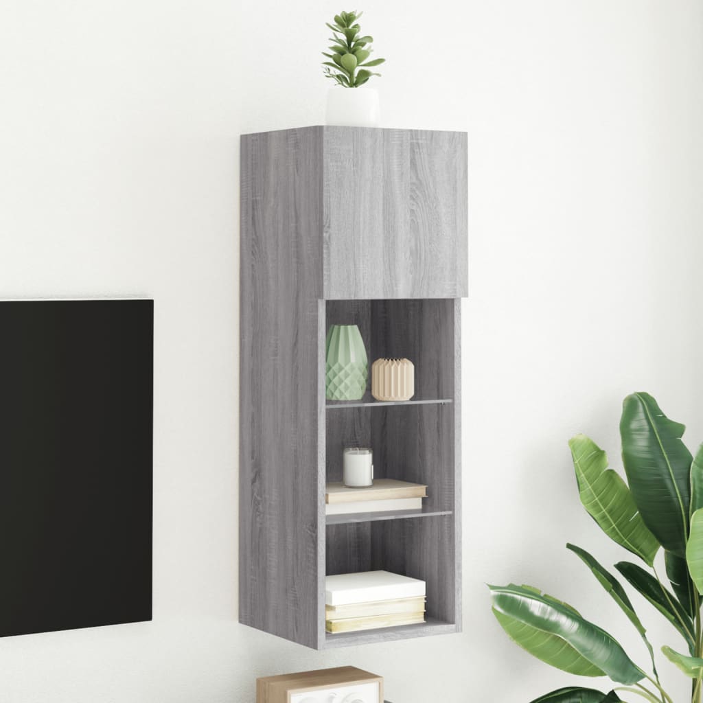 Meuble TV avec lumières LED sonoma gris 30,5x30x90 cm - XIOS