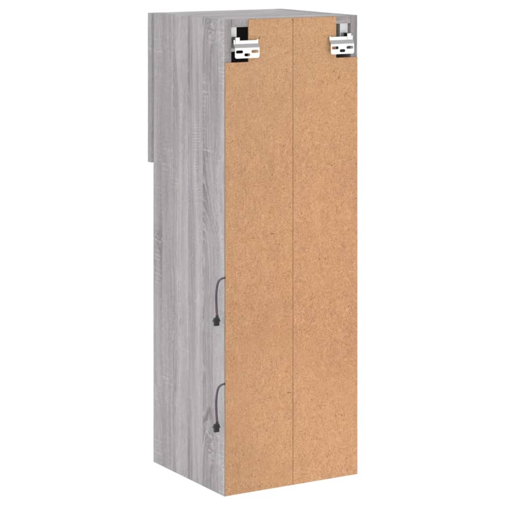 Meubles TV avec lumières LED 2 pcs sonoma gris 30,5x30x90 cm - XIOS