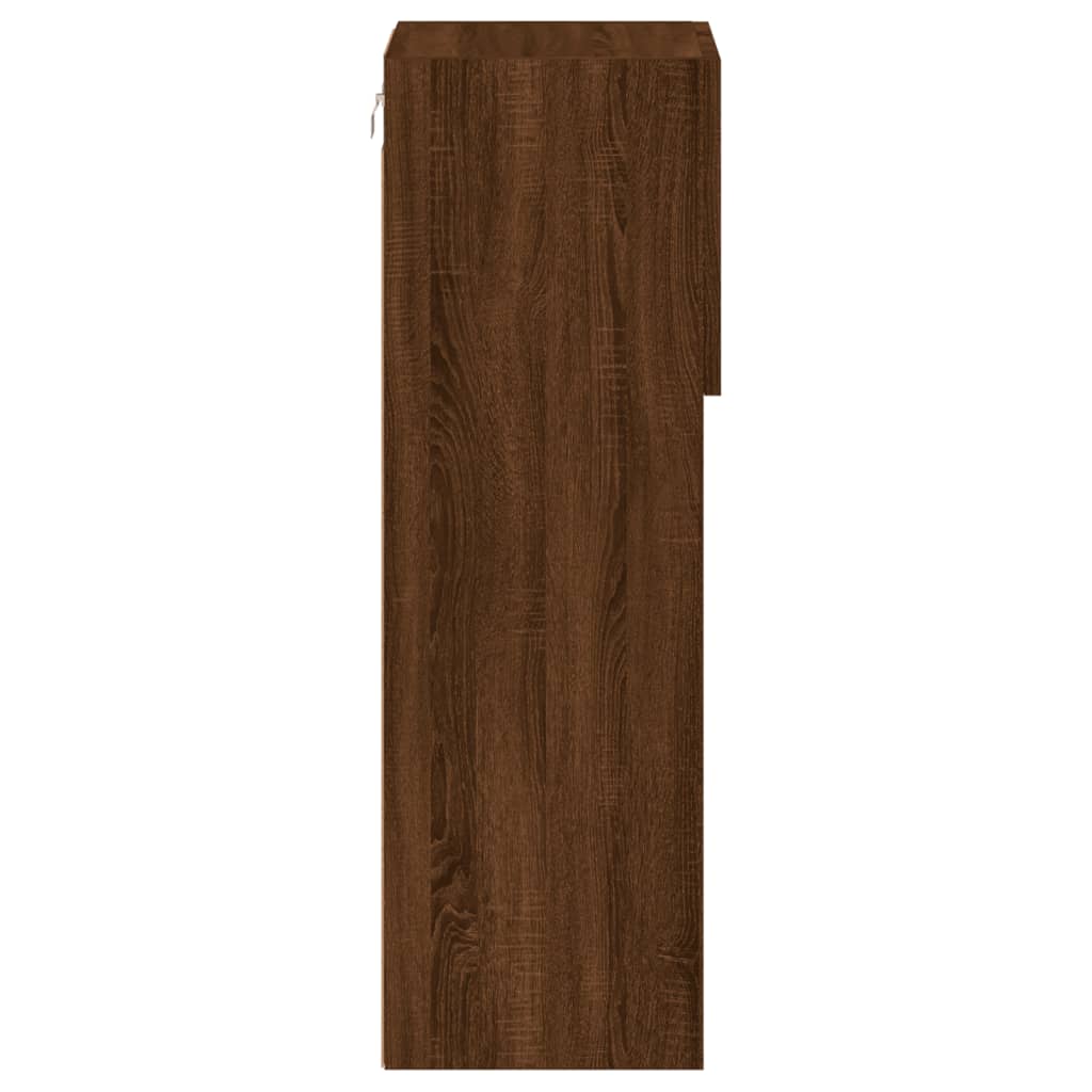 Meuble TV avec lumières LED chêne marron 30,5x30x90 cm - XIOS