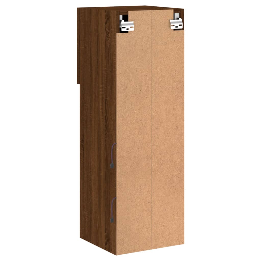 Meuble TV avec lumières LED chêne marron 30,5x30x90 cm - XIOS