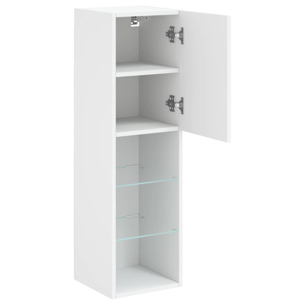 Meuble TV avec lumières LED blanc 30,5x30x102 cm - XIOS