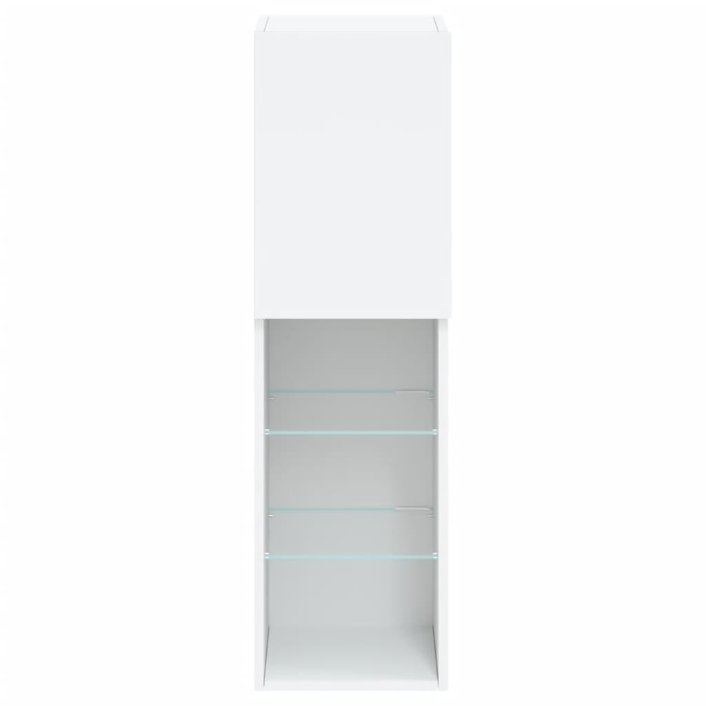 Meuble TV avec lumières LED blanc 30,5x30x102 cm - XIOS