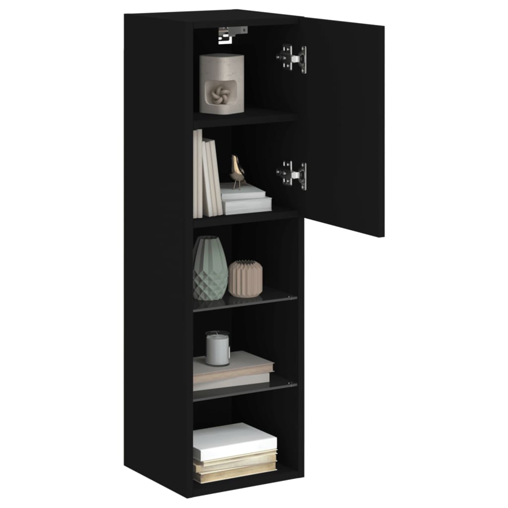 Meuble TV avec lumières LED noir 30,5x30x102 cm - XIOS