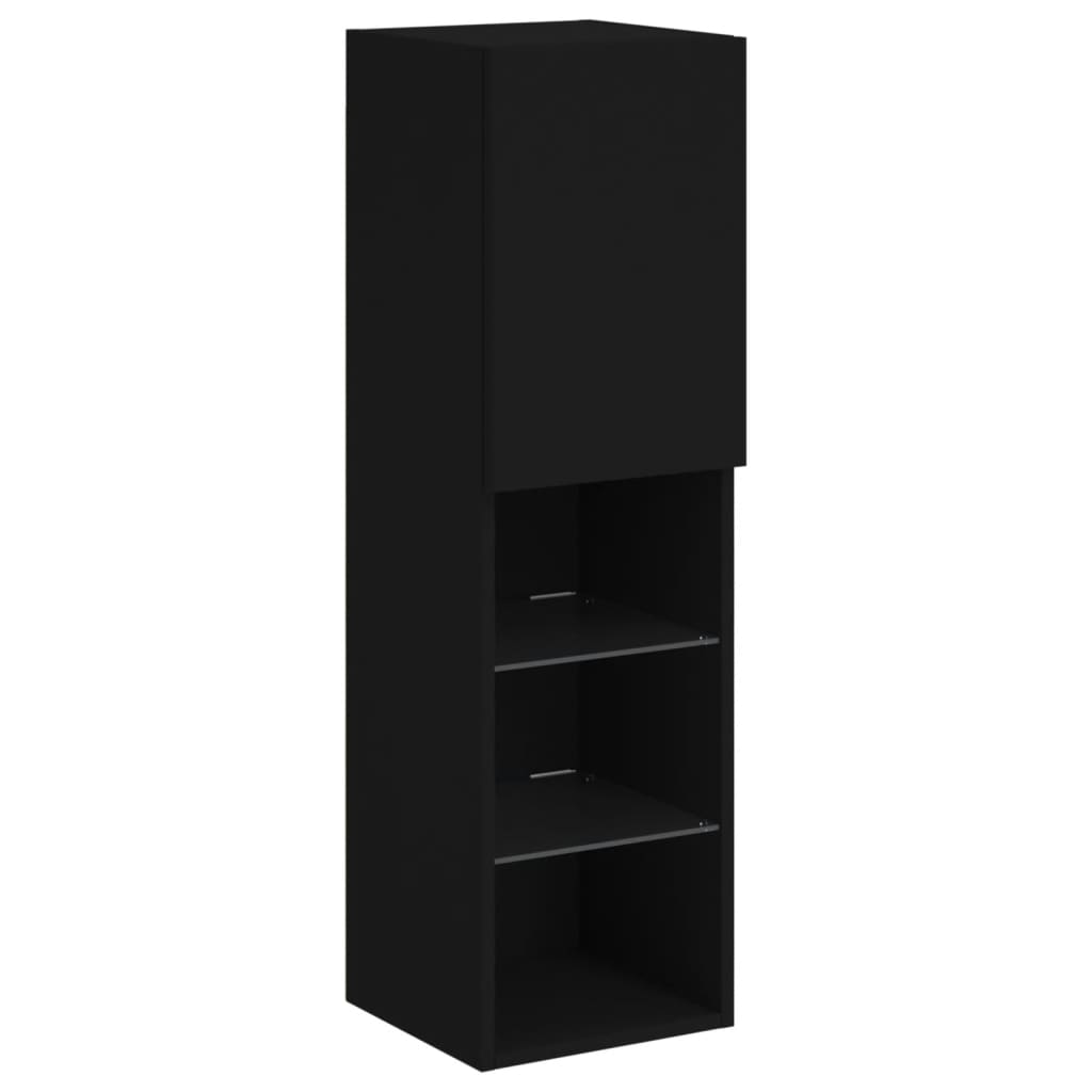 Meuble TV avec lumières LED noir 30,5x30x102 cm - XIOS
