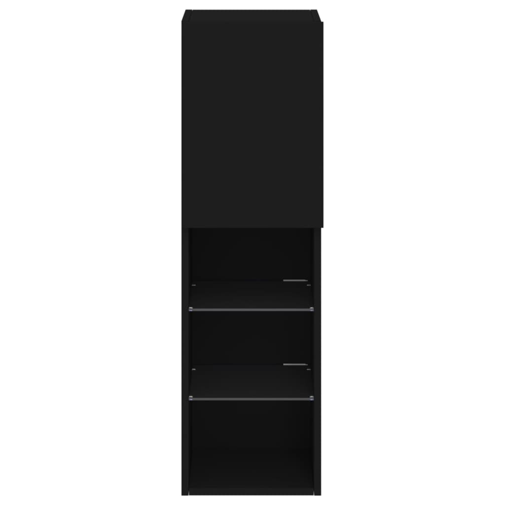 Meuble TV avec lumières LED noir 30,5x30x102 cm - XIOS
