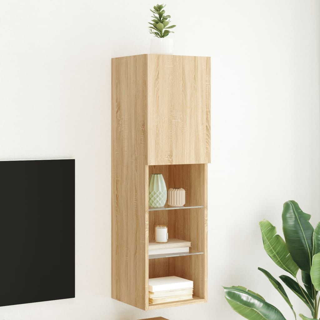 Meuble TV avec lumières LED chêne sonoma 30,5x30x102 cm - XIOS
