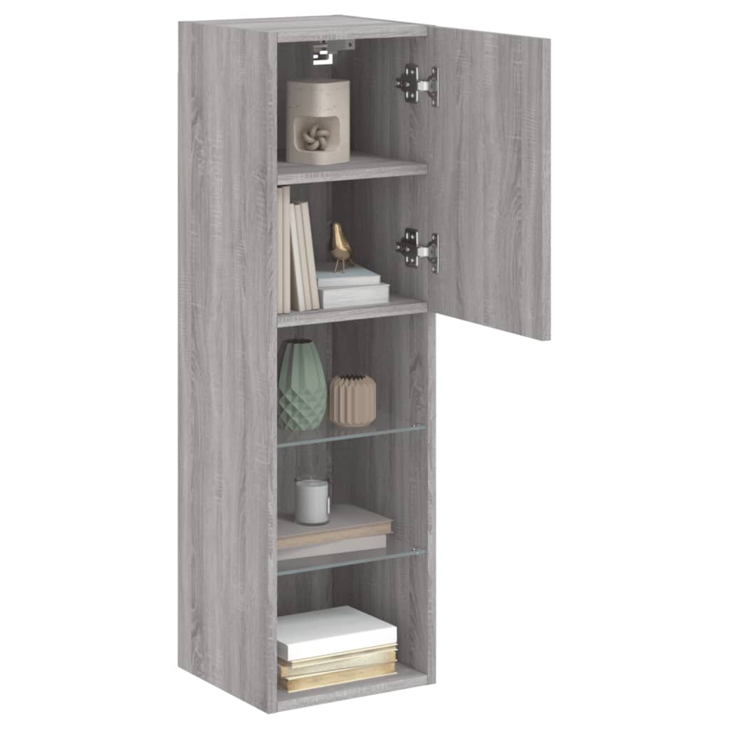Meuble TV avec lumières LED sonoma gris 30,5x30x102 cm - XIOS