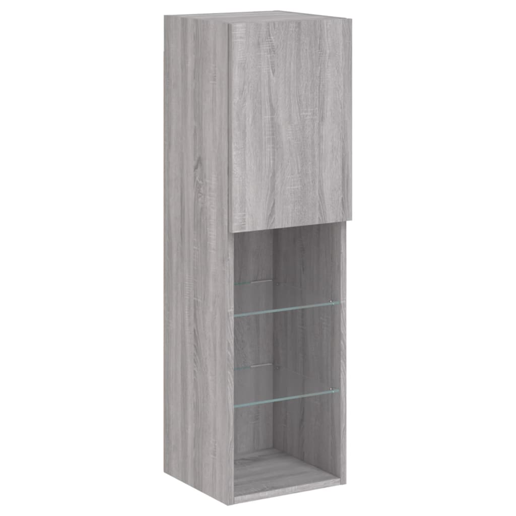 Meuble TV avec lumières LED sonoma gris 30,5x30x102 cm - XIOS