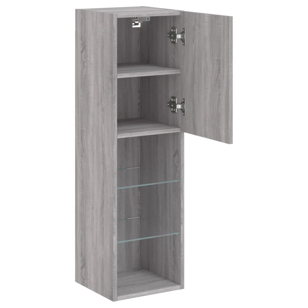 Meuble TV avec lumières LED sonoma gris 30,5x30x102 cm - XIOS