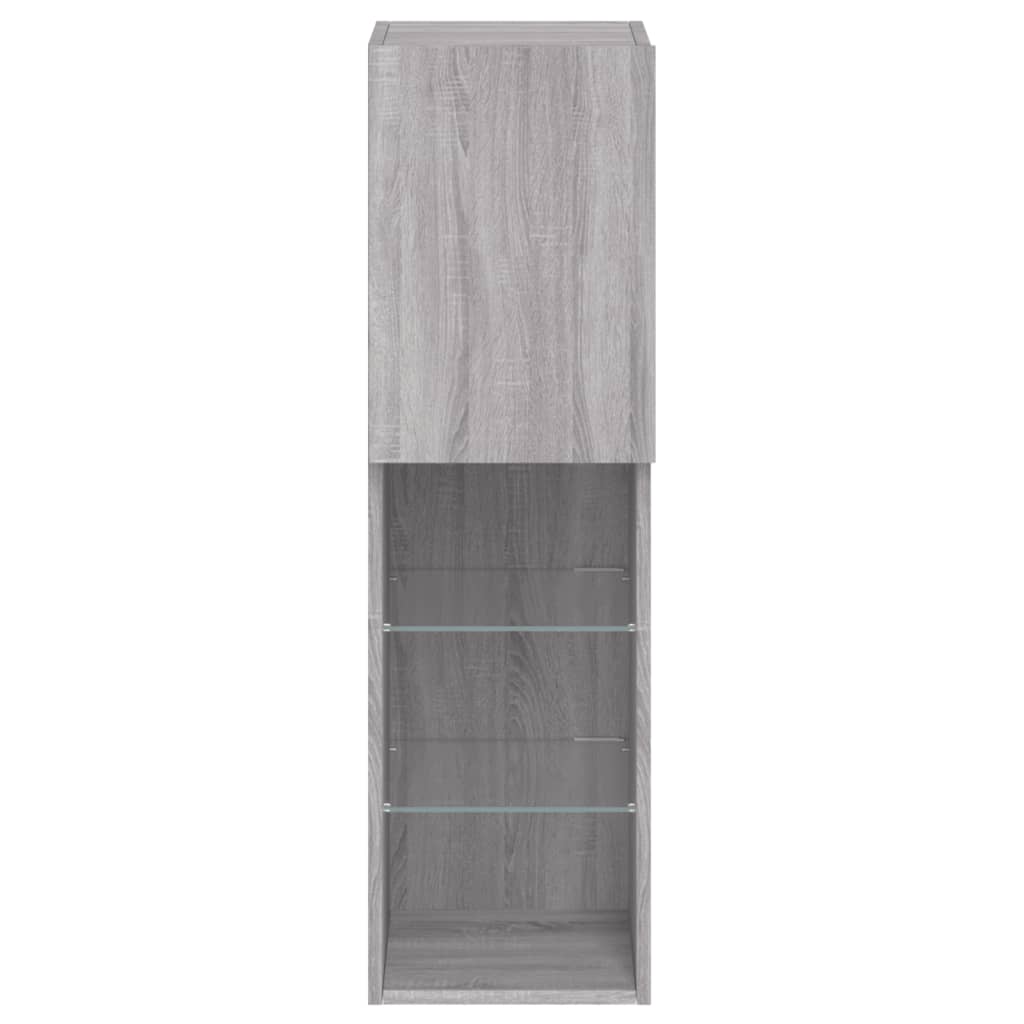 Meuble TV avec lumières LED sonoma gris 30,5x30x102 cm - XIOS