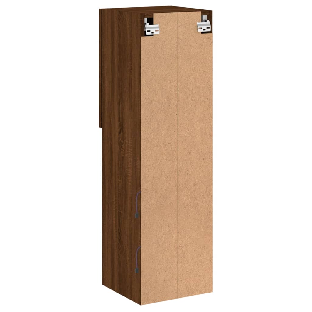 Meuble TV avec lumières LED chêne marron 30,5x30x102 cm - XIOS