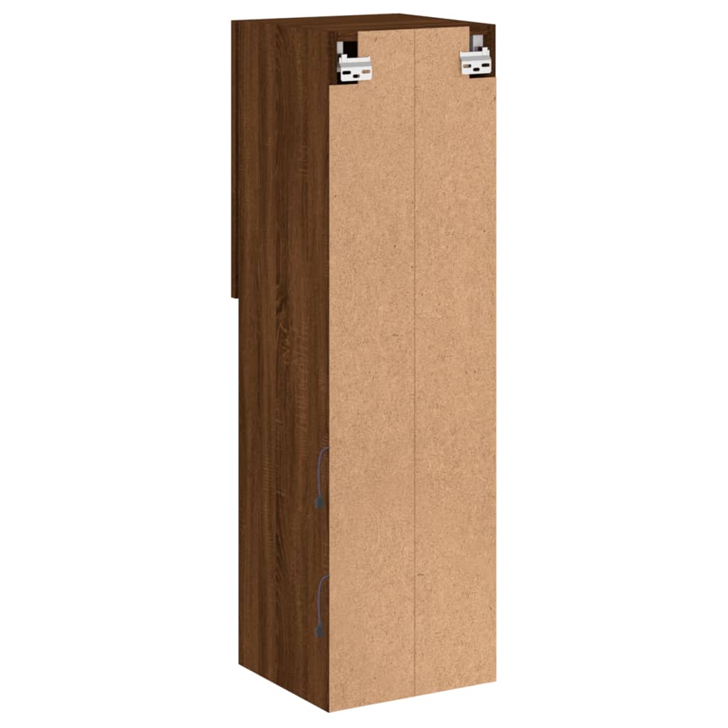 Meubles TV avec lumières LED 2 pcs chêne marron 30,5x30x102 cm - XIOS