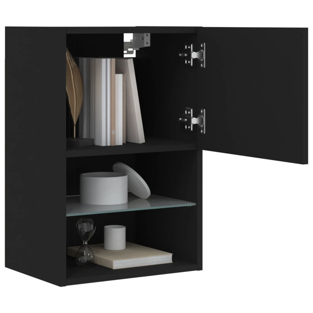 Meuble TV avec lumières LED noir 40,5x30x60 cm - XIOS