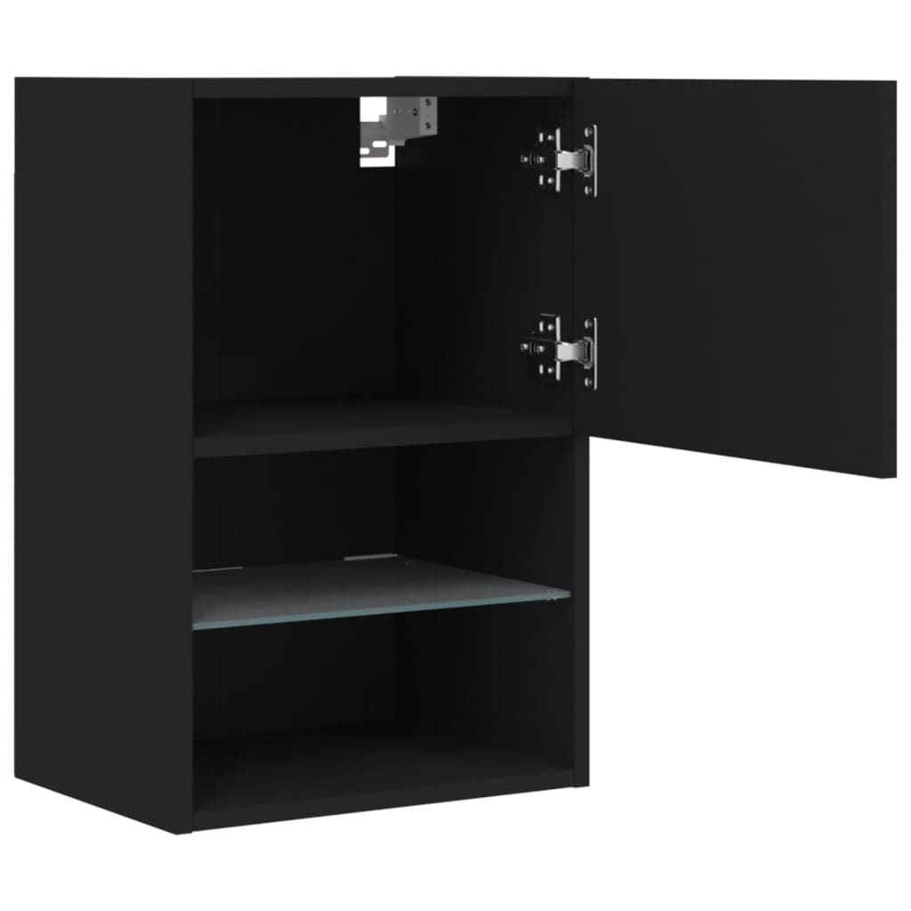 Meuble TV avec lumières LED noir 40,5x30x60 cm - XIOS