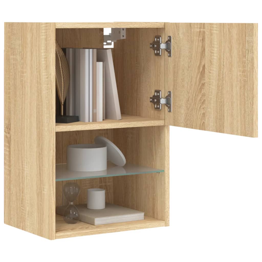 Meuble TV avec lumières LED chêne sonoma 40,5x30x60 cm - XIOS