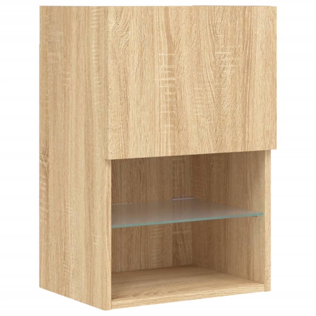 Meuble TV avec lumières LED chêne sonoma 40,5x30x60 cm - XIOS