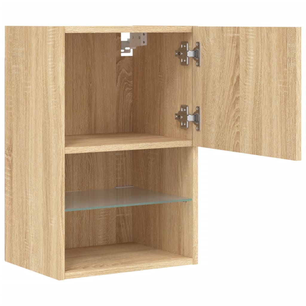 Meuble TV avec lumières LED chêne sonoma 40,5x30x60 cm - XIOS