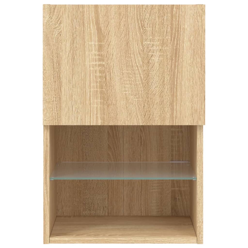 Meuble TV avec lumières LED chêne sonoma 40,5x30x60 cm - XIOS
