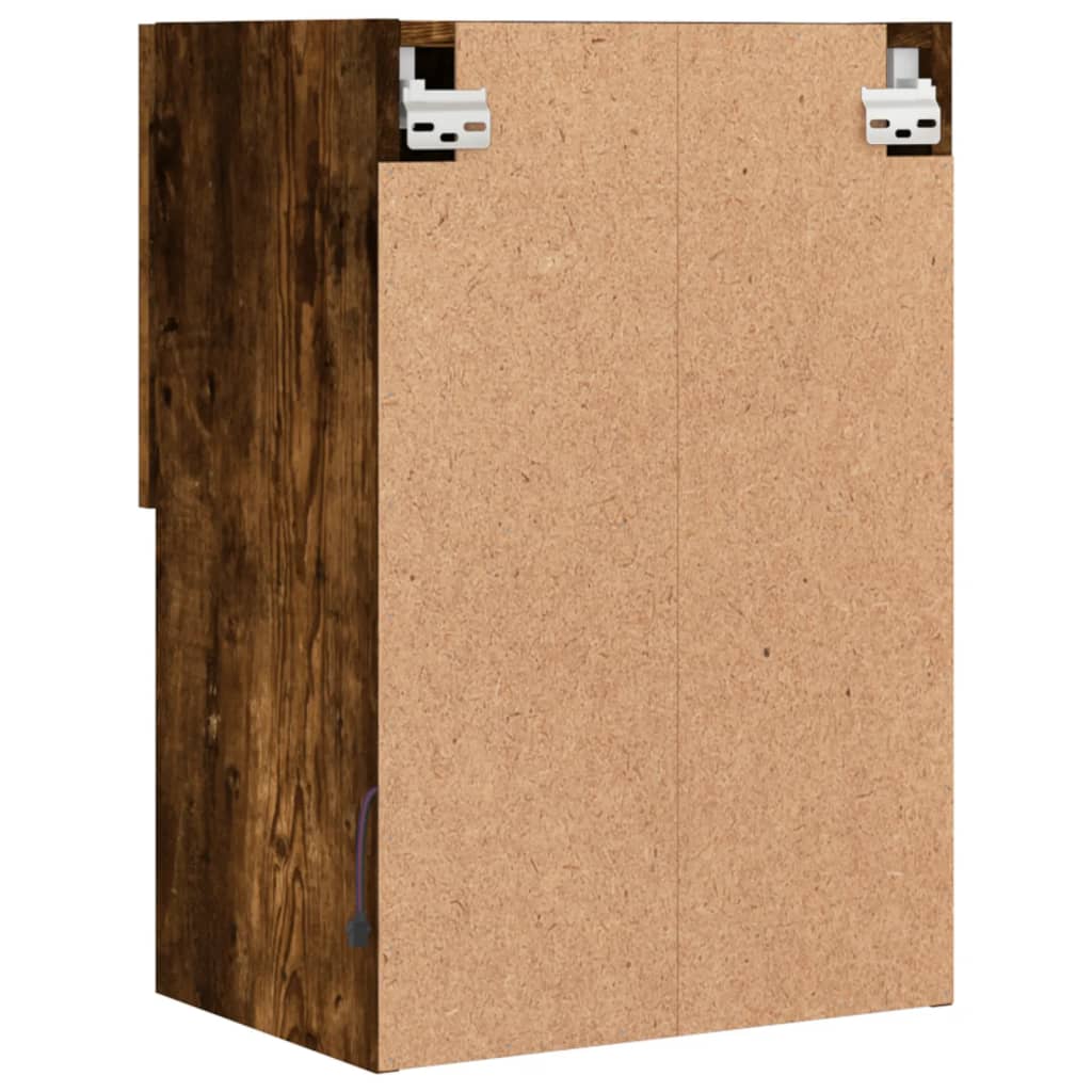 Meuble TV avec lumières LED chêne fumé 40,5x30x60 cm - XIOS