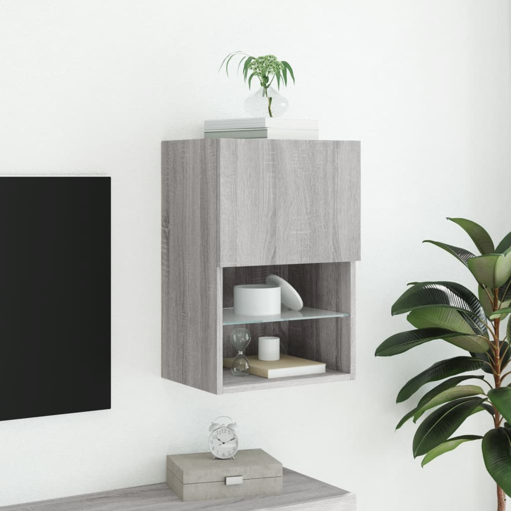 Meuble TV avec lumières LED sonoma gris 40,5x30x60 cm - XIOS