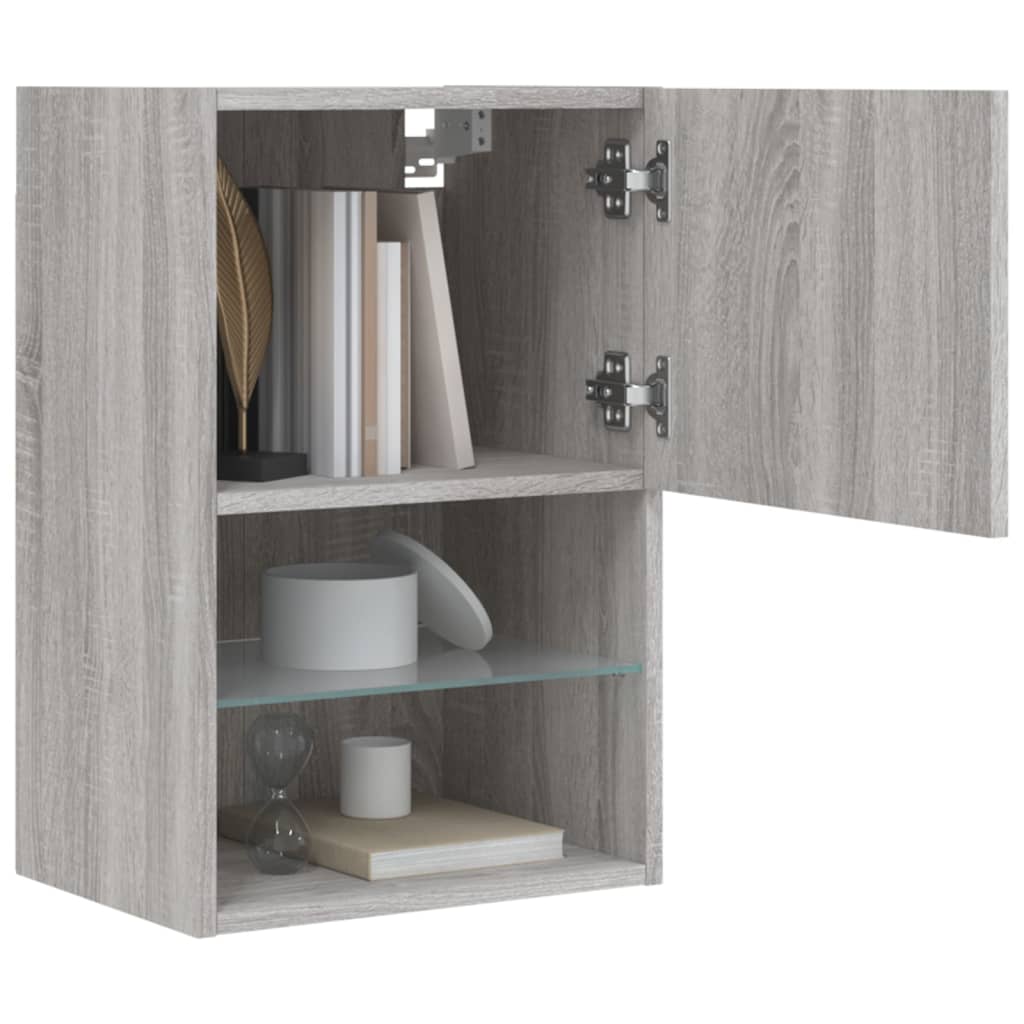 Meuble TV avec lumières LED sonoma gris 40,5x30x60 cm - XIOS