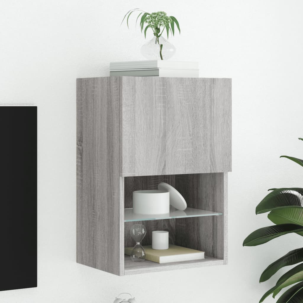 Meuble TV avec lumières LED sonoma gris 40,5x30x60 cm - XIOS