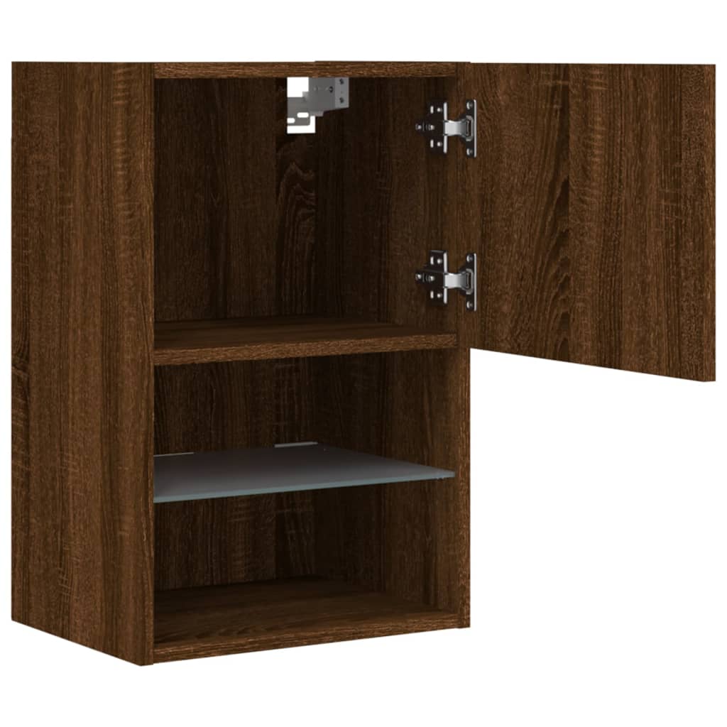 Meuble TV avec lumières LED chêne marron 40,5x30x60 cm - XIOS