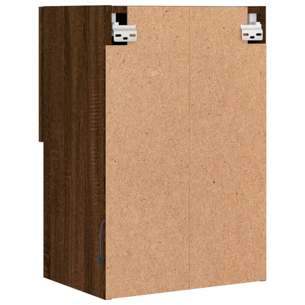 Meuble TV avec lumières LED chêne marron 40,5x30x60 cm - XIOS