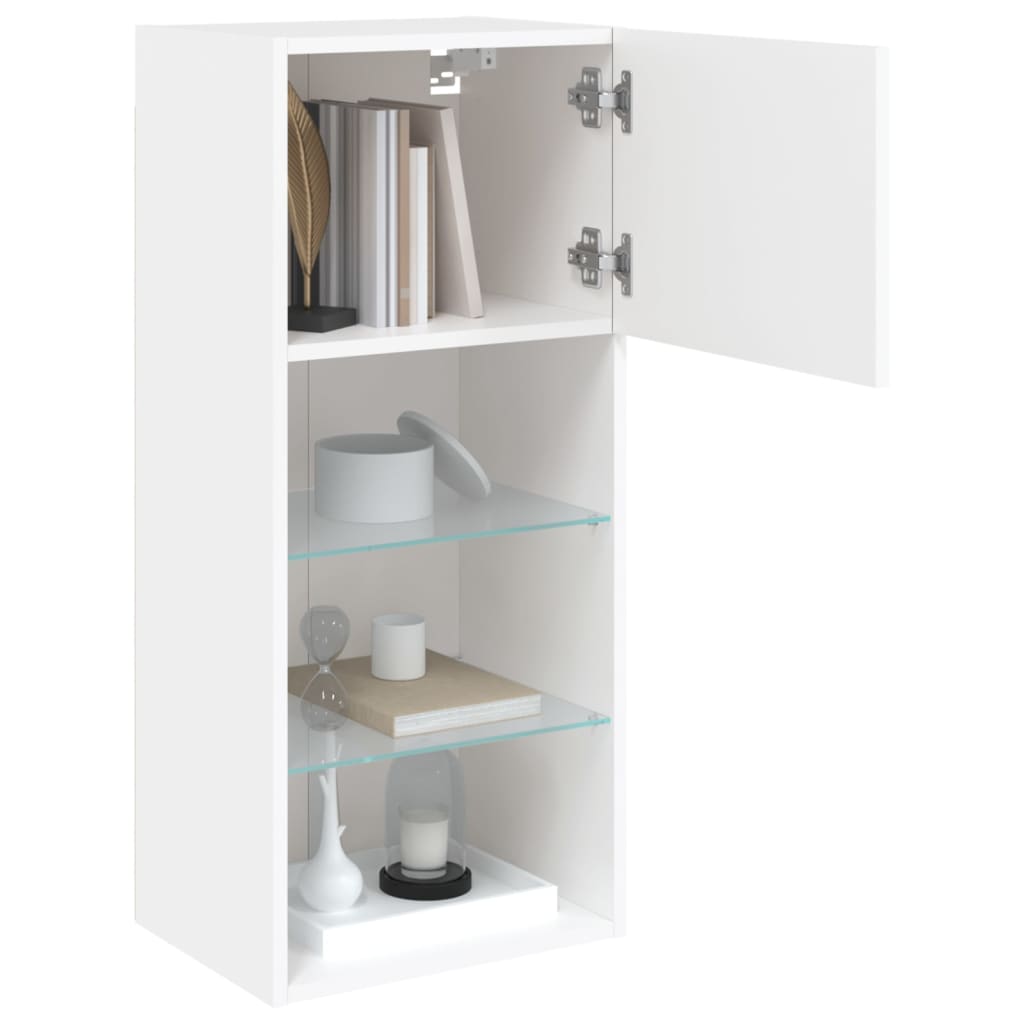 Meuble TV avec lumières LED blanc 40,5x30x90 cm - XIOS