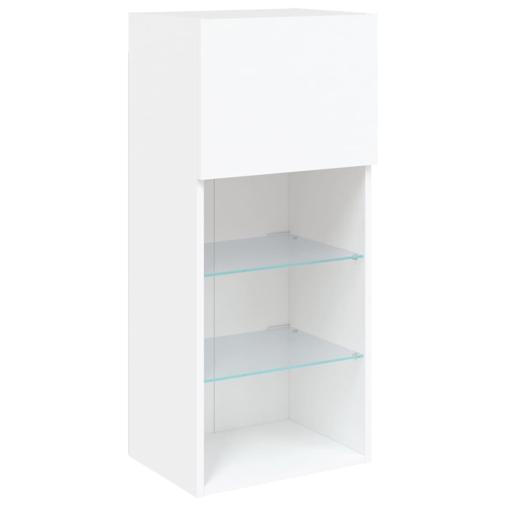 Meuble TV avec lumières LED blanc 40,5x30x90 cm - XIOS