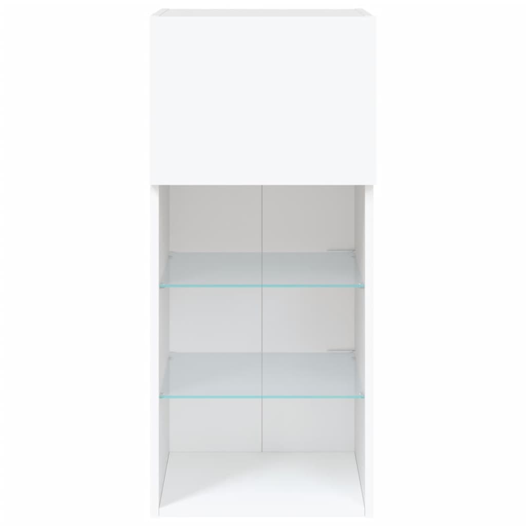 Meuble TV avec lumières LED blanc 40,5x30x90 cm - XIOS