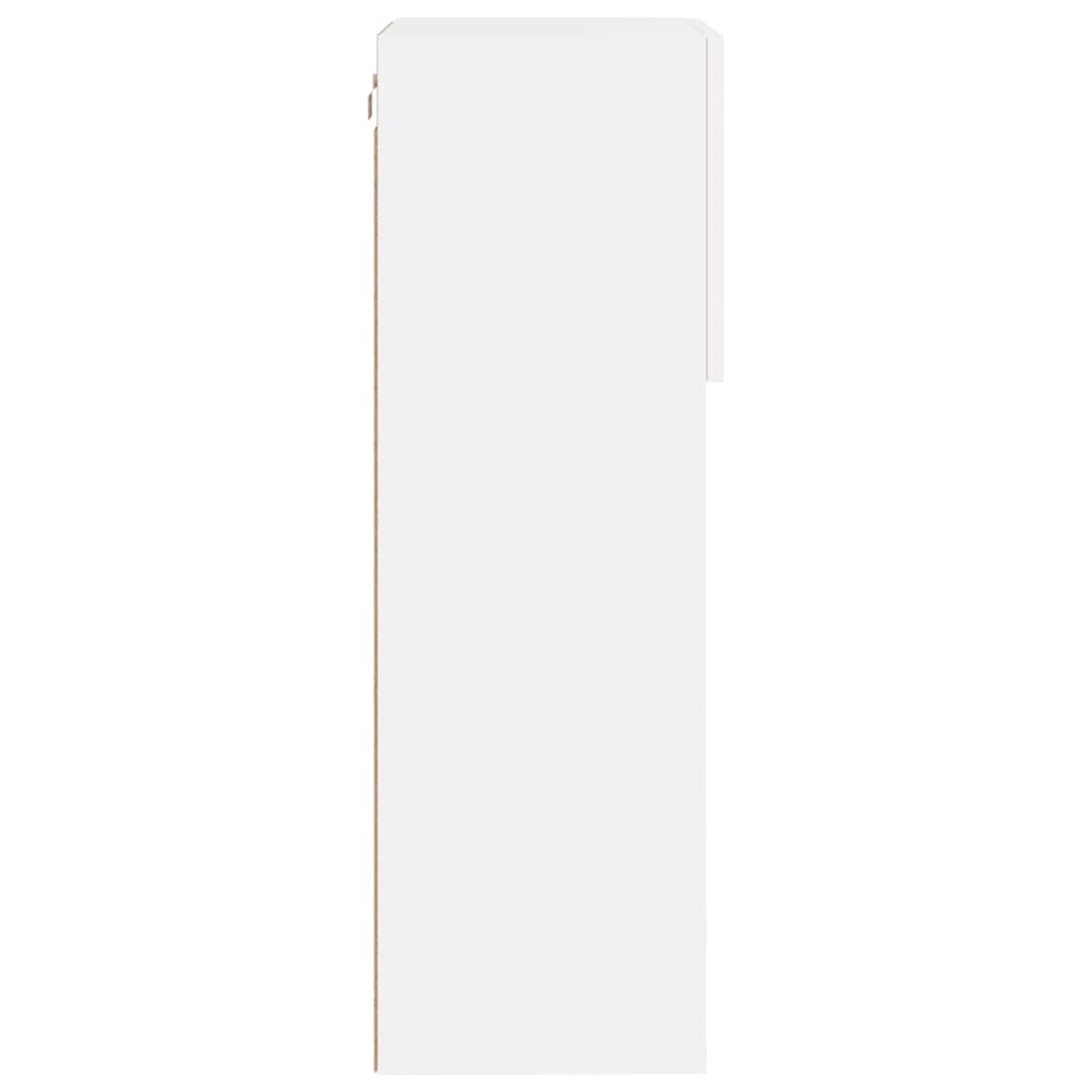 Meubles TV avec lumières LED 2 pcs blanc 40,5x30x90 cm - XIOS