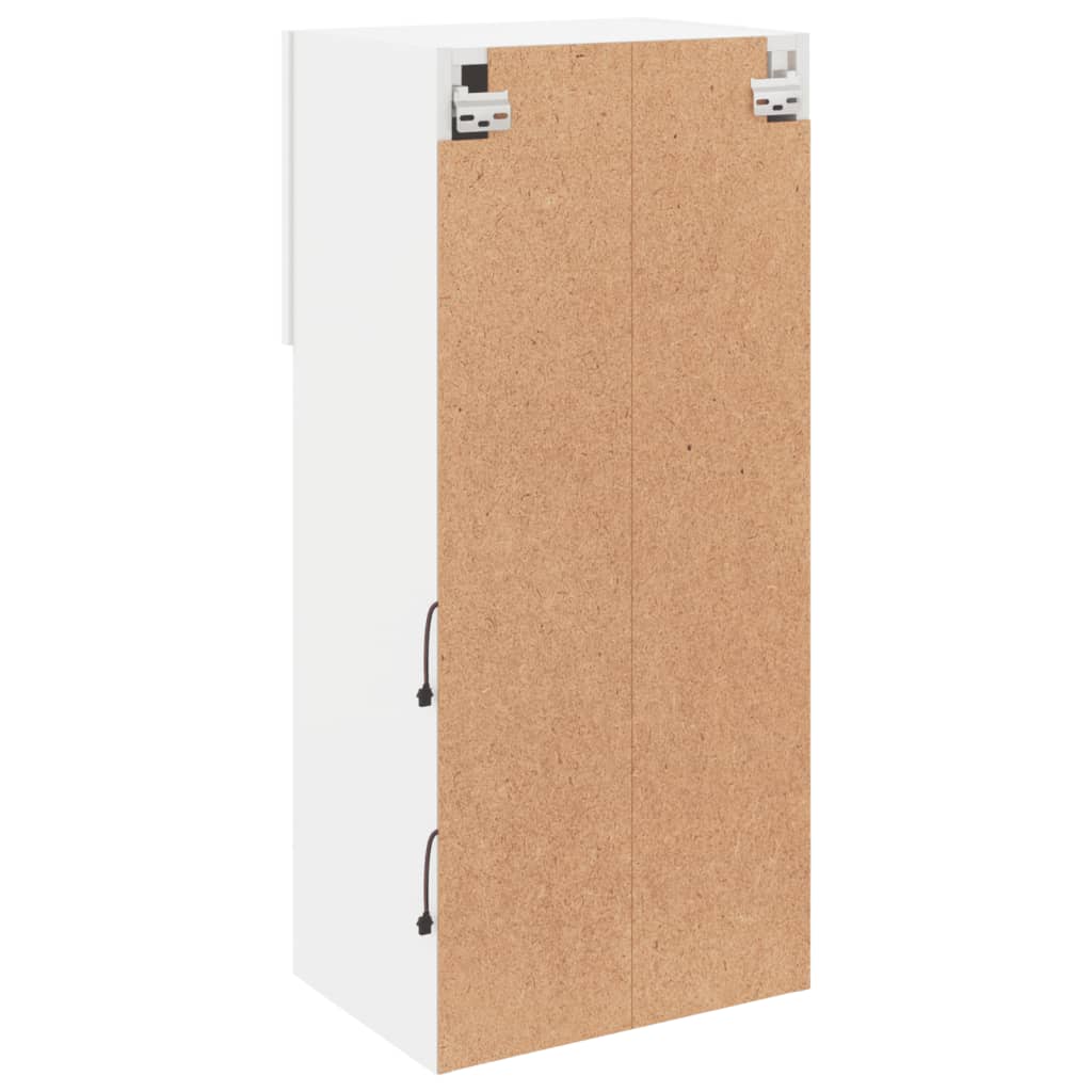 Meubles TV avec lumières LED 2 pcs blanc 40,5x30x90 cm - XIOS