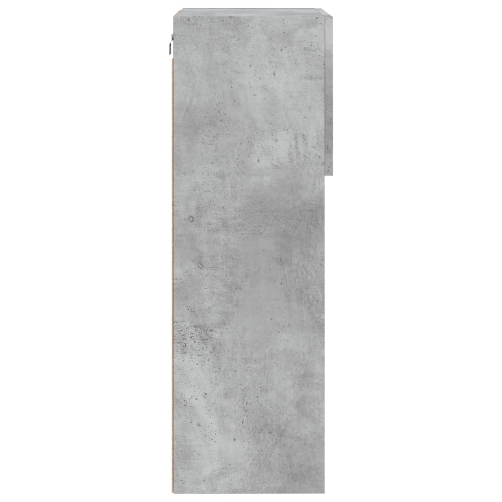 Meuble TV avec lumières LED gris béton 40,5x30x90 cm - XIOS