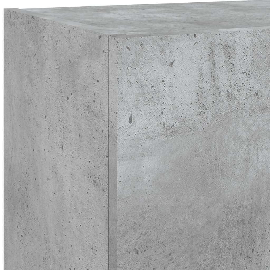 Meuble TV avec lumières LED gris béton 40,5x30x90 cm - XIOS