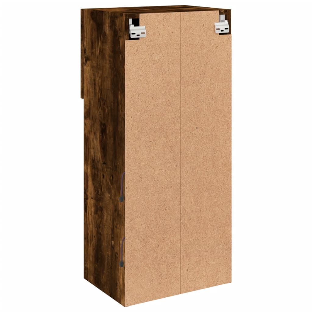 Meubles TV avec lumières LED 2 pcs chêne fumé 40,5x30x90 cm - XIOS