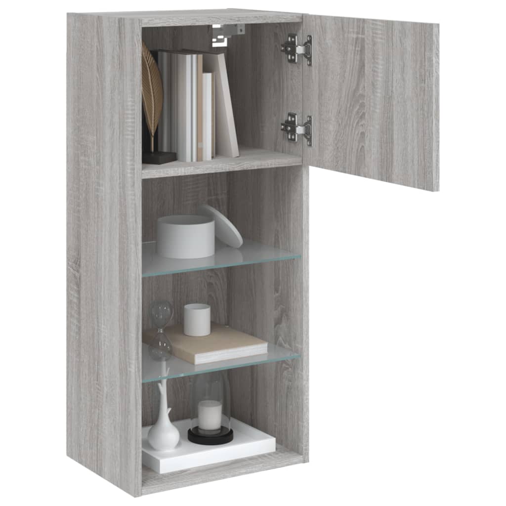 Meuble TV avec lumières LED sonoma gris 40,5x30x90 cm - XIOS