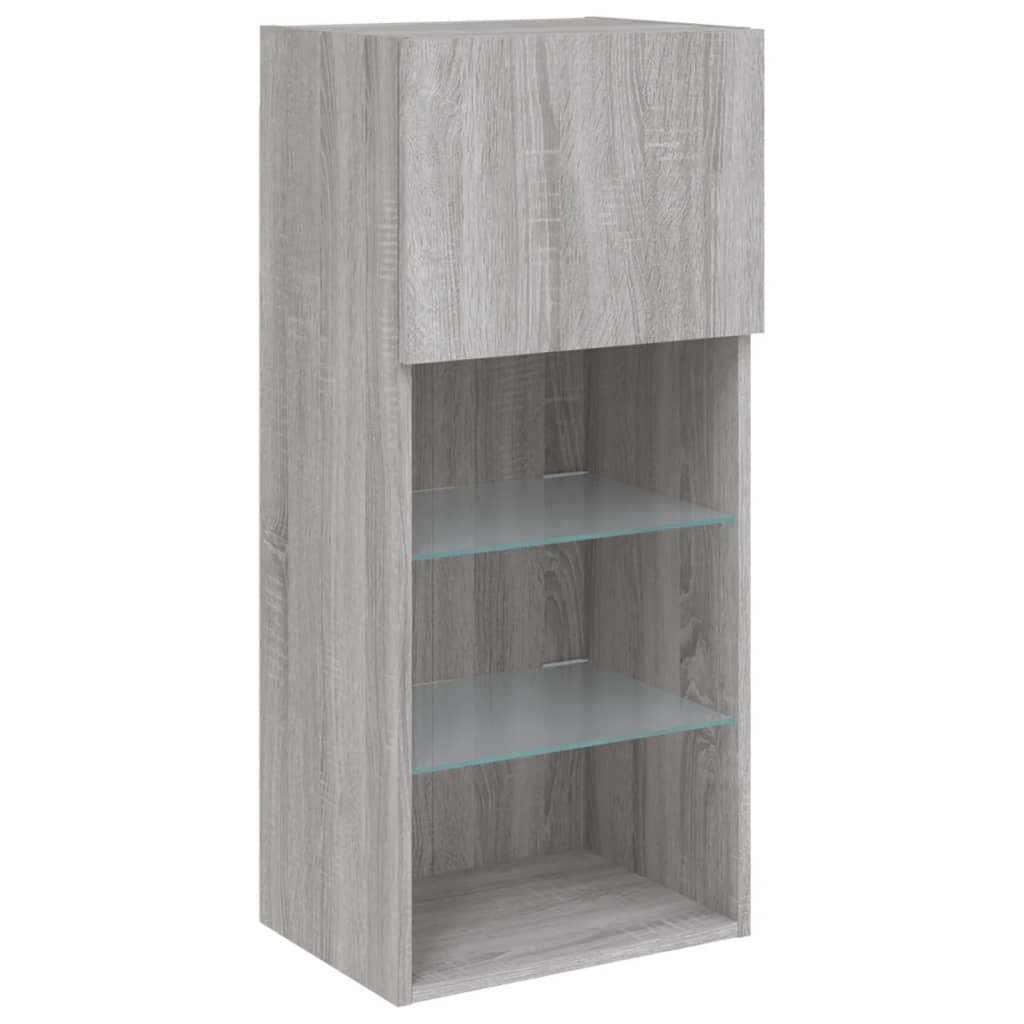 Meuble TV avec lumières LED sonoma gris 40,5x30x90 cm - XIOS