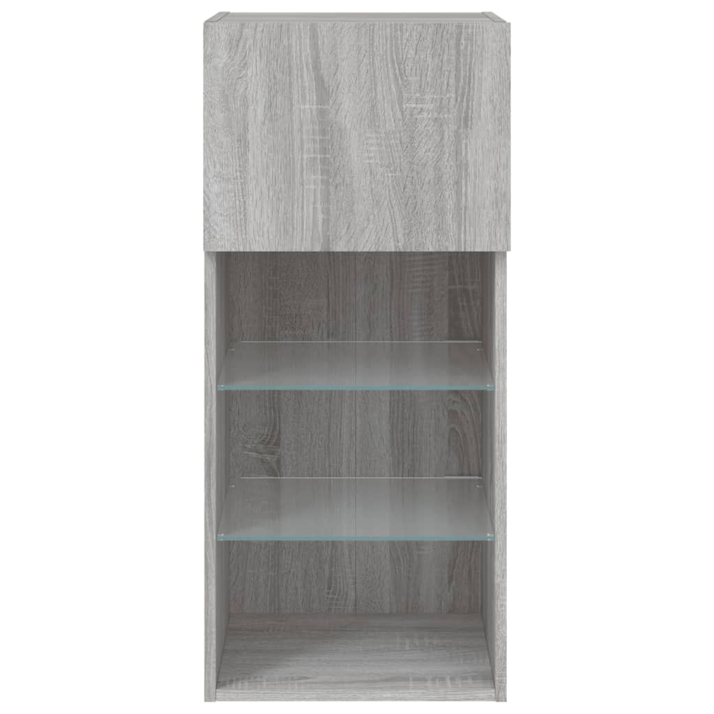 Meuble TV avec lumières LED sonoma gris 40,5x30x90 cm - XIOS