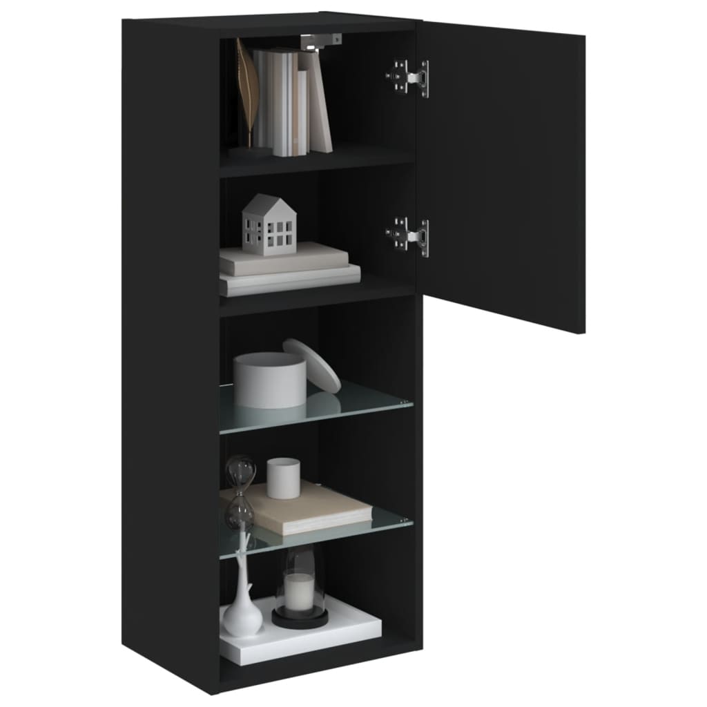 Meuble TV avec lumières LED noir 40,5x30x102 cm - XIOS