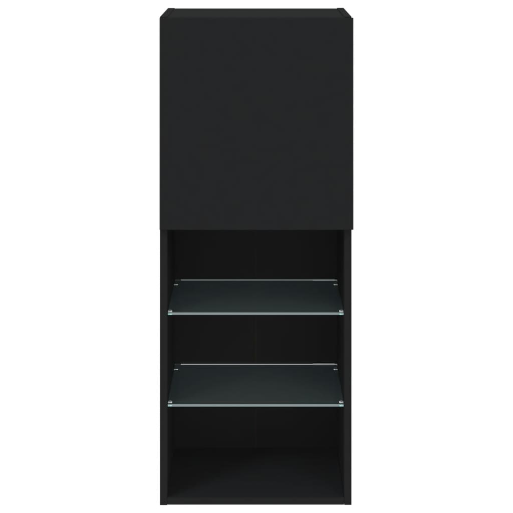 Meuble TV avec lumières LED noir 40,5x30x102 cm - XIOS