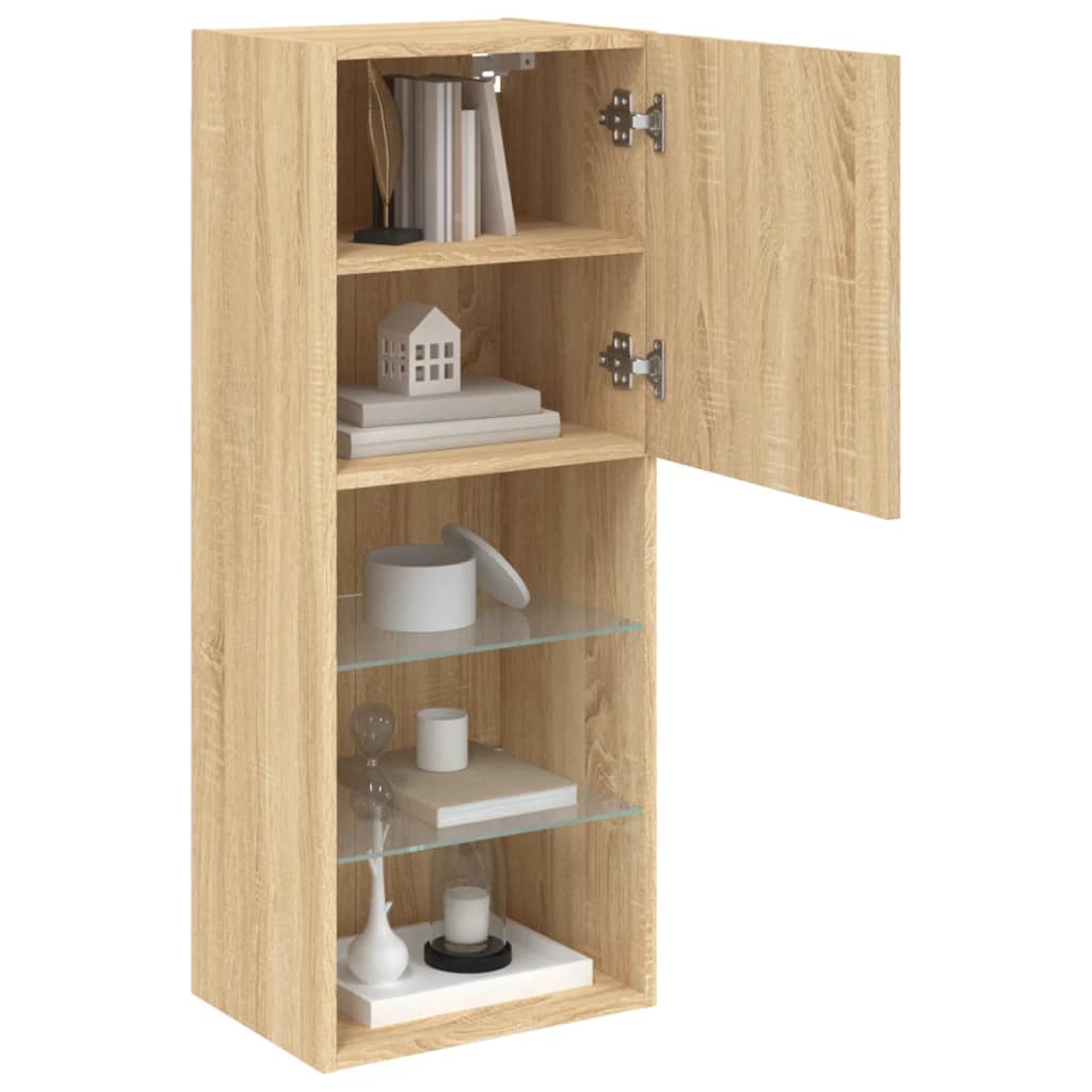 Meuble TV avec lumières LED chêne sonoma 40,5x30x102 cm - XIOS